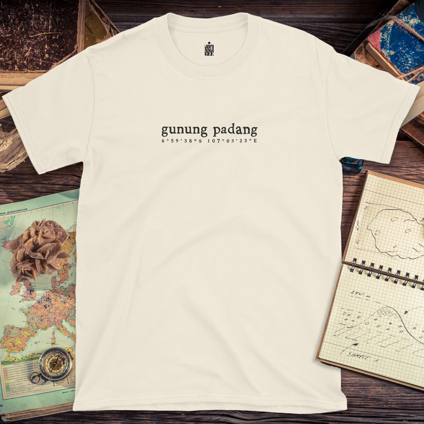 GUNUNG PADANG COORDINATES T-shirt