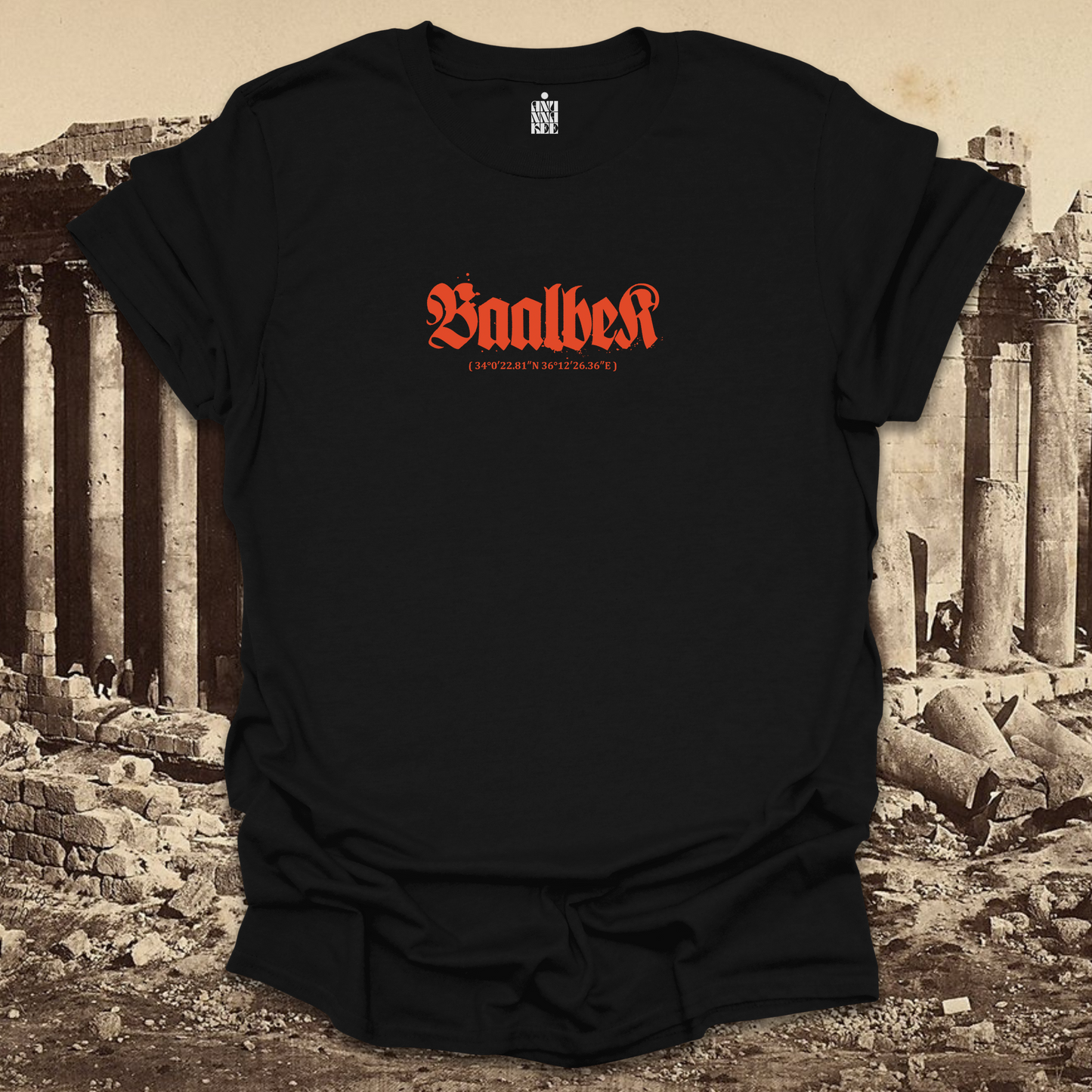 BAALBEK MAP TEE - Back print