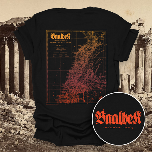BAALBEK MAP TEE -  Back print