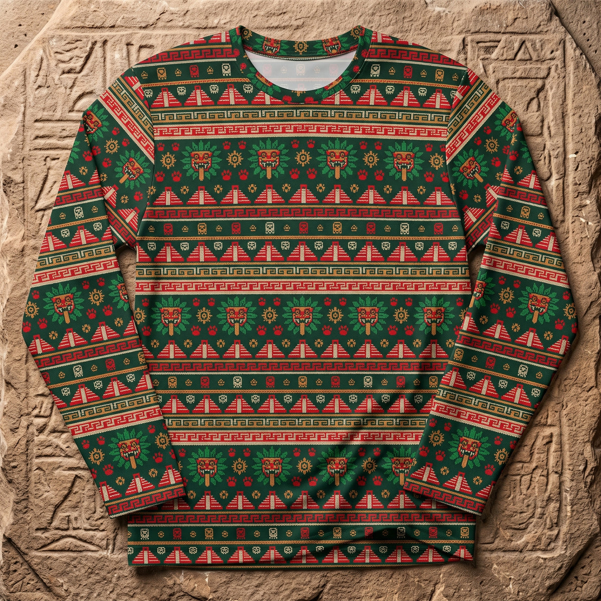 Quetzalcoatl Christmas Long Sleeve Shirt II.