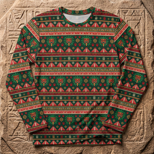 Quetzalcoatl Christmas Long Sleeve Shirt II.
