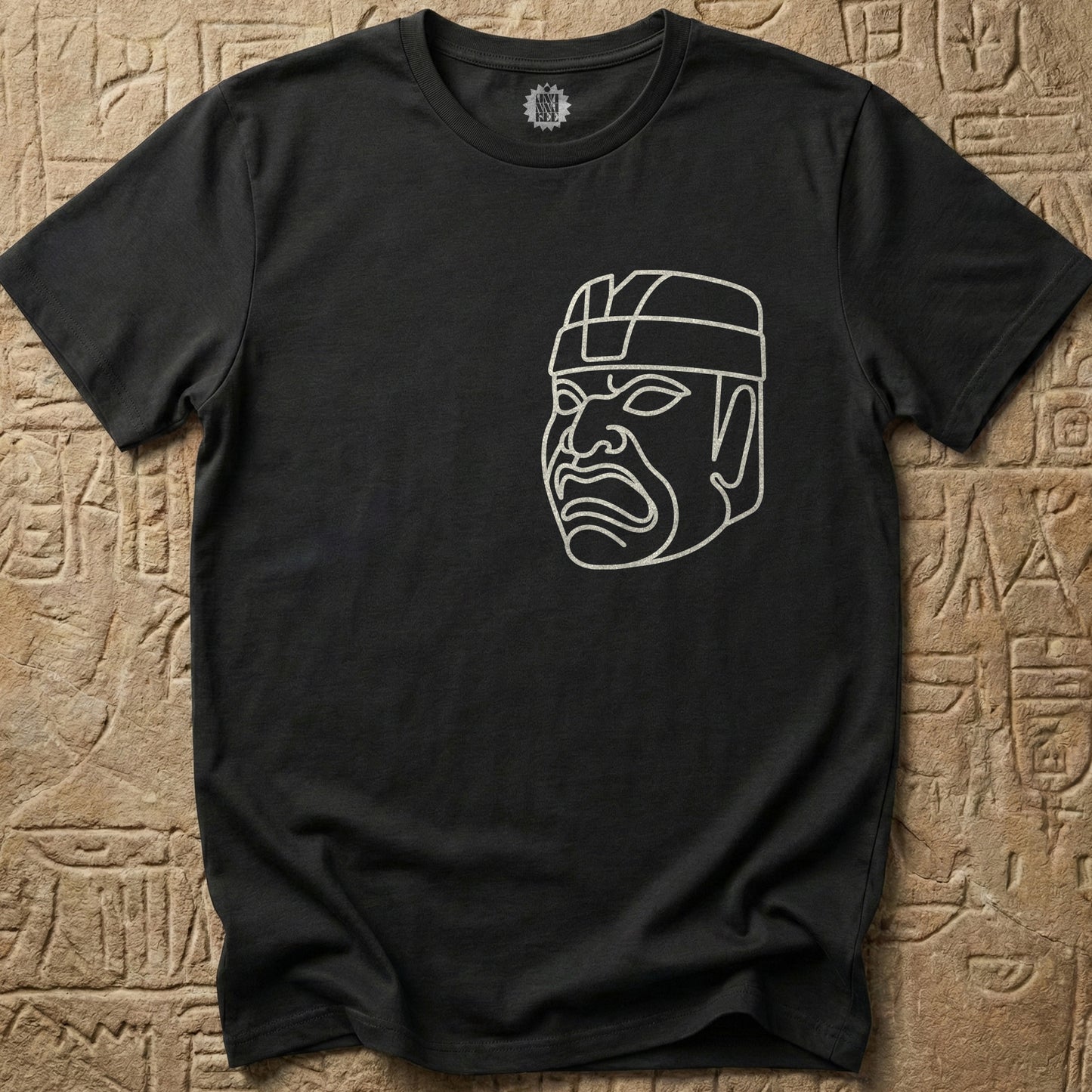 Olmec Warrior Line Art T-shirt