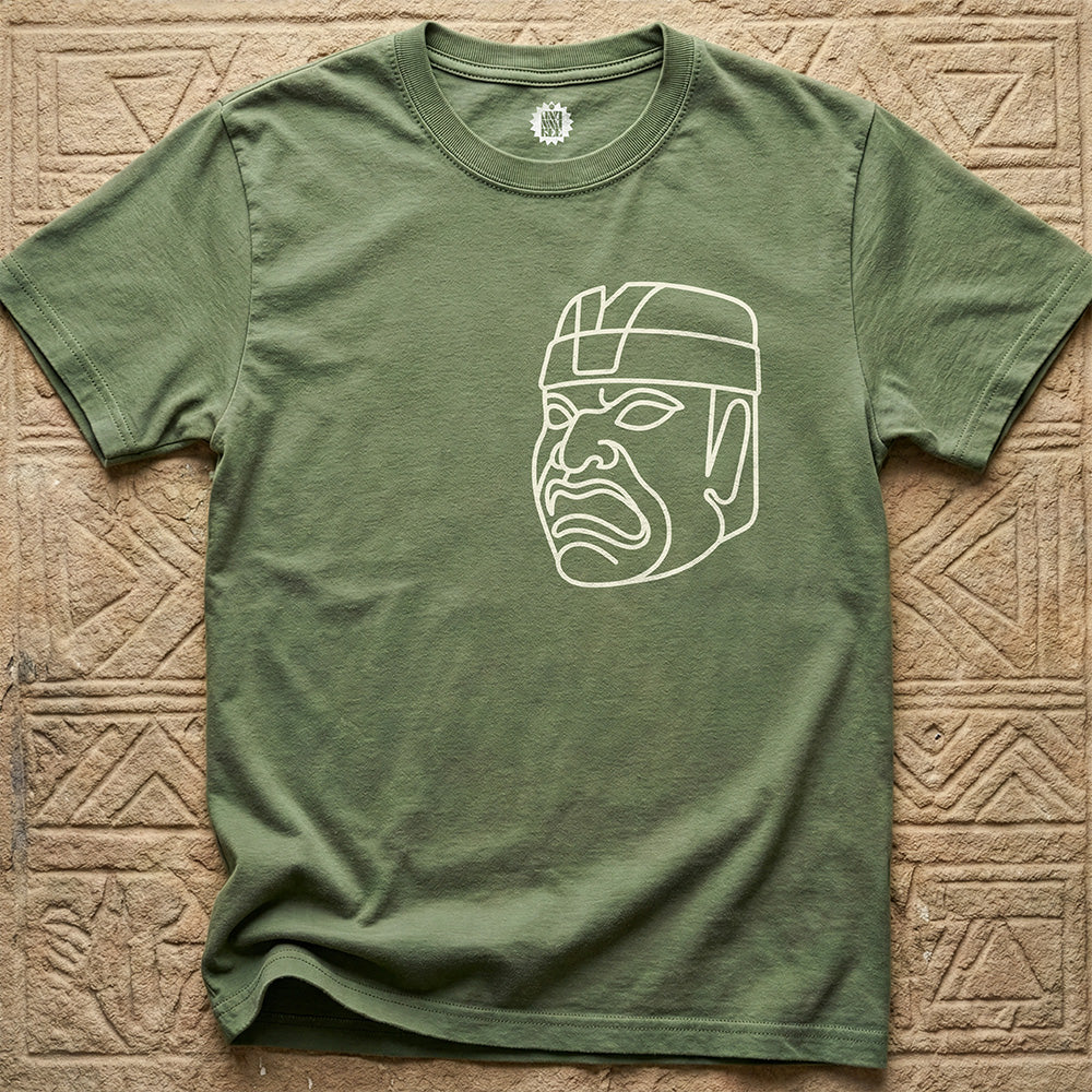 Olmec Warrior Line Art T-shirt