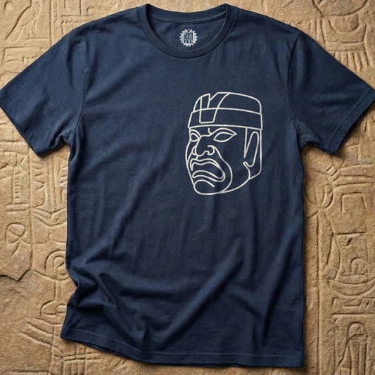 Olmec Warrior Line Art T-shirt